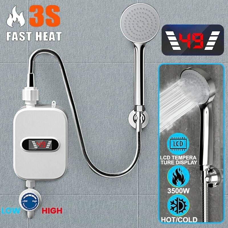 Grifo Calentador De Agua Instantáneo De 220 V 3500 W Con Pantalla Digital Enchufe Europeo Para Bano Ducha Caliente Para Casa De Campo Hotel Y Chalet 95505698 Grifo Calentador De Agua Instantáneo De 220 V 3500 W Con Pantalla Digital Enchufe Europeo Para Bano Ducha Caliente Para Casa De Campo Hotel Y Chalet 95505698