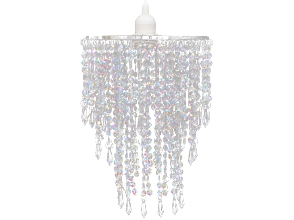 Lampadario a sospensione a soffitto moderno in cristallo 30,5 cm bianco 2402012 - 6