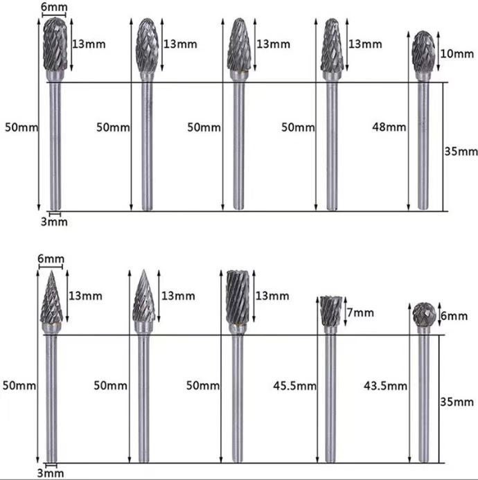 Fraise Carbure Monobloc Forme E - Diamètre 2,35mm - Queue - Fabriqué En Allemagne - Neuf