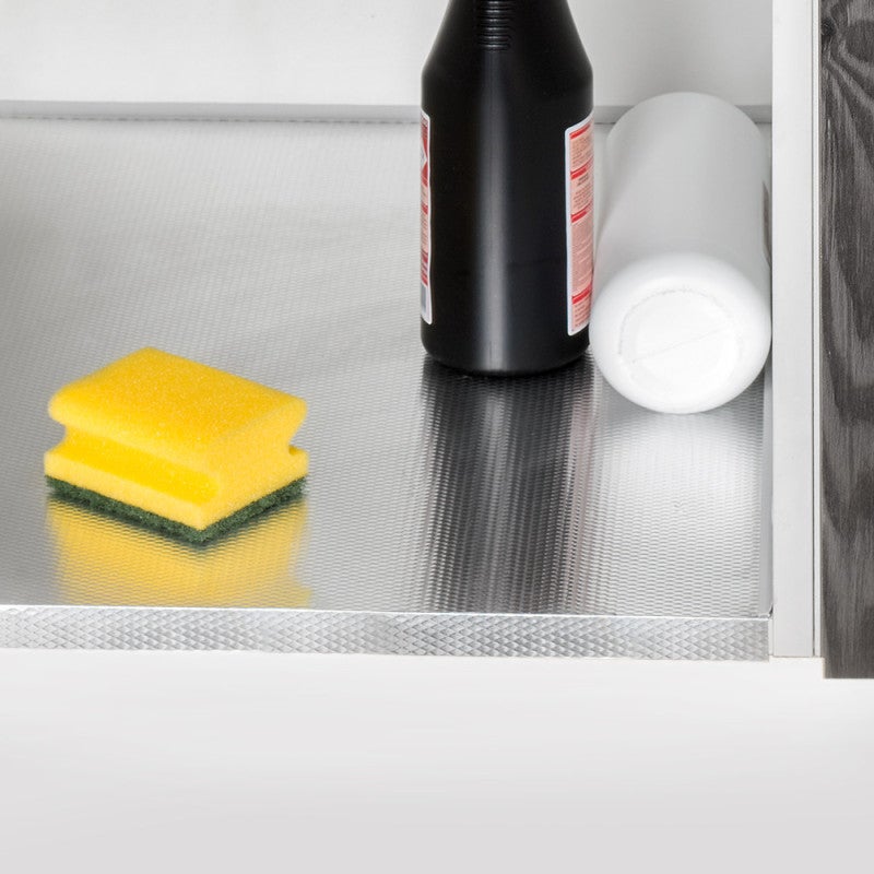 Emuca Protector de fondo para muebles de cocina, tablero 16mm, módulo 800mm, 768x580mm, Plástico y Aluminio, Aluminio natural - 6