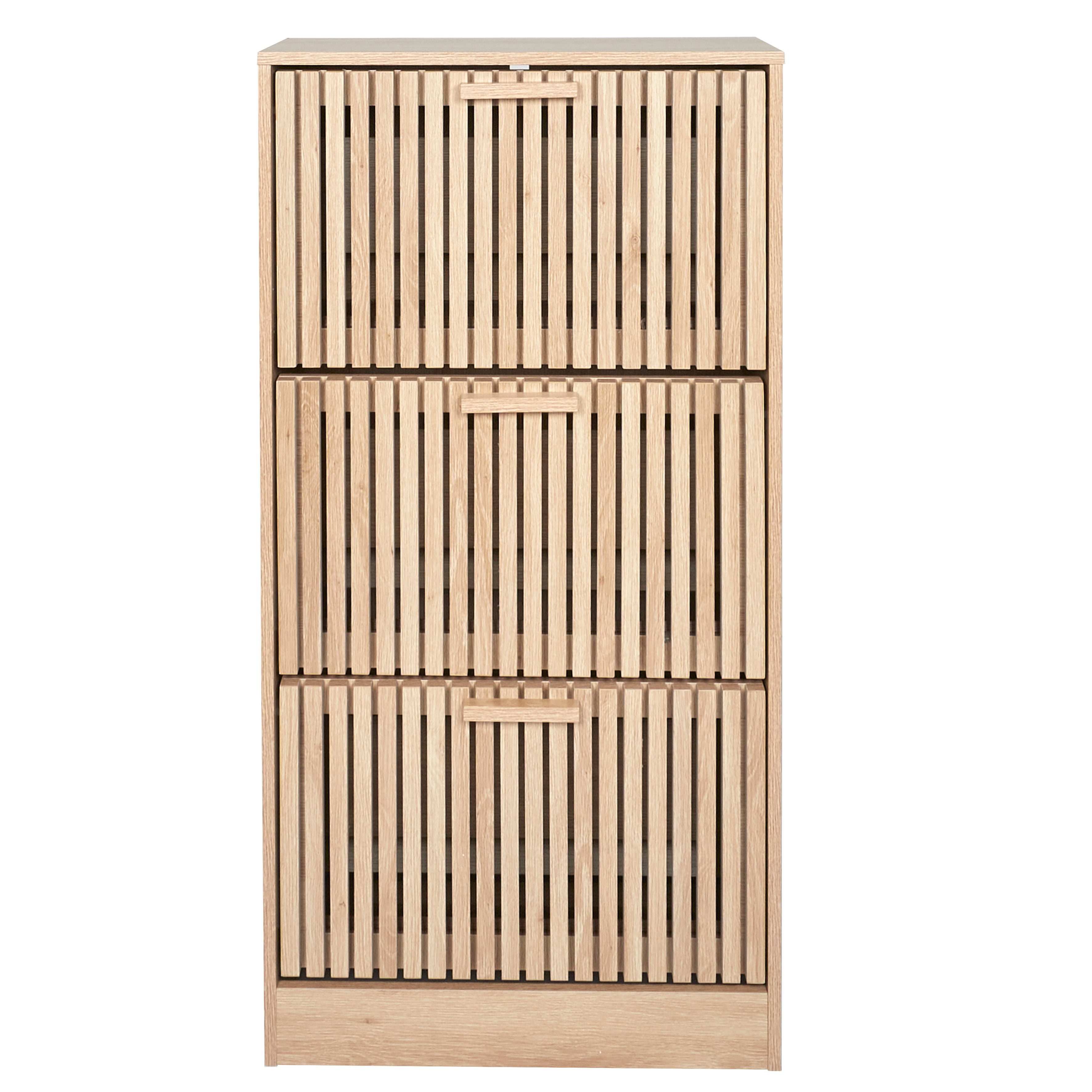 Meuble à Chaussures - Home Deco Factory - Klaus - 3 Portes - Marron - H113 X L60 X P24 Cm - 2