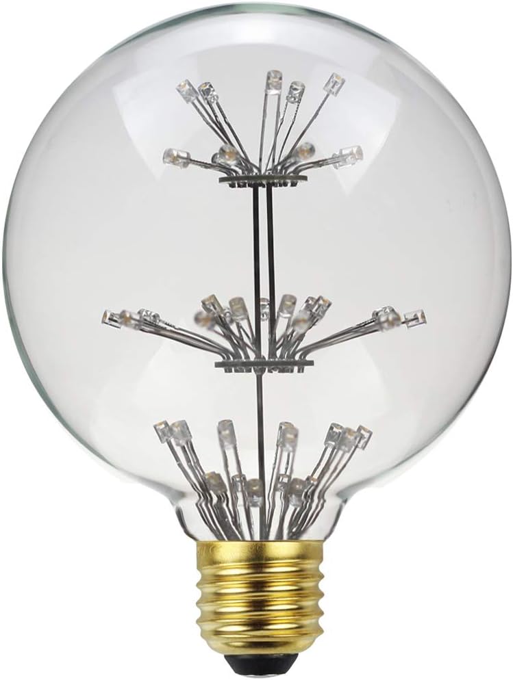 Led Ampoule Vintage Ampoule RGB Feu D'artifice Edison Ampoule G95 3W 220/240V E27 Ampoule Décorative (Feu d'artifice) - 2