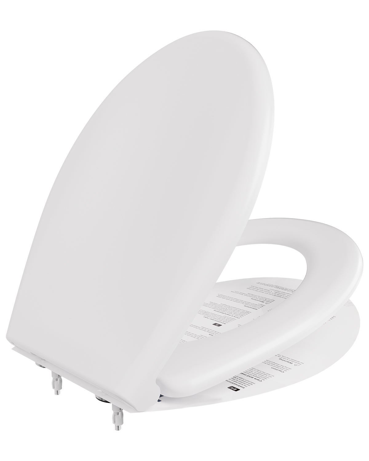 Sedile WC Cecipa max con freno anticaduta, sedile WC a forma di O, coperchio WC bianco per bagno - 8