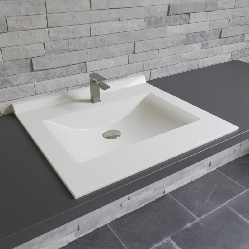 Plan simple vasque en résine de synthèse RESIPLAN - 60 cm - 3