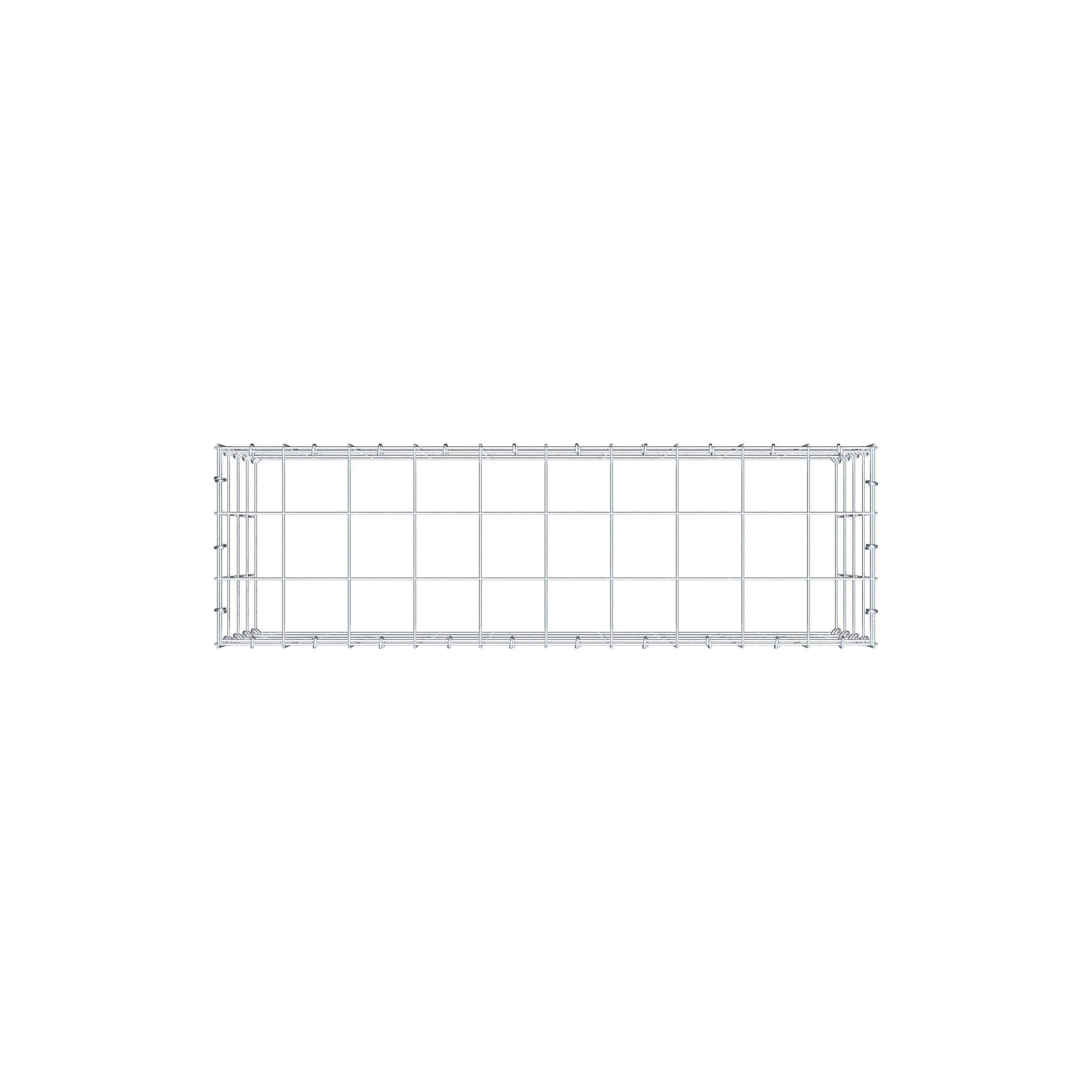 Gavión para apilar en acero galvanizado 100x40x30cm (LxAxP), malla 10 x 10cm, Anillo en C, sin rejilla inferior - 9