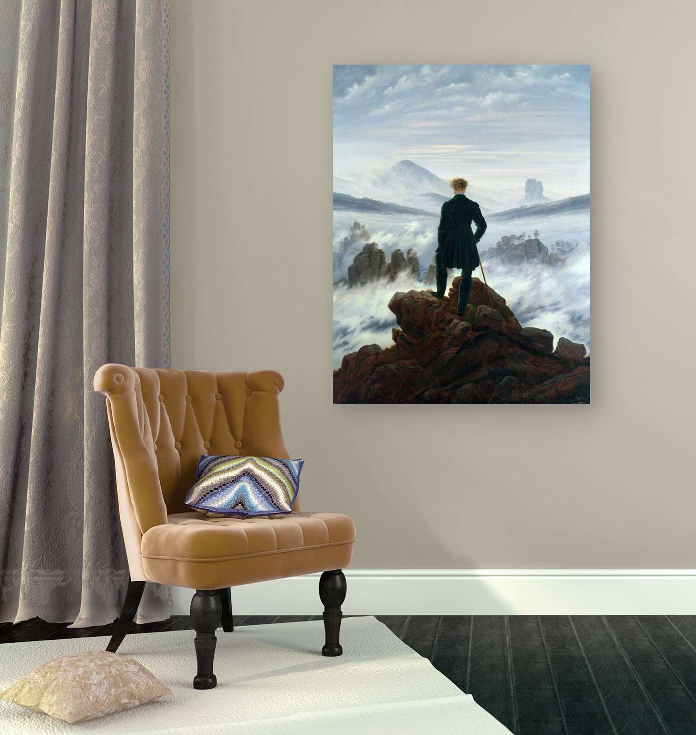 Tableau Toile 'Randonneurs Au-dessus De La Mer De Brume' - Caspar David Friedrich