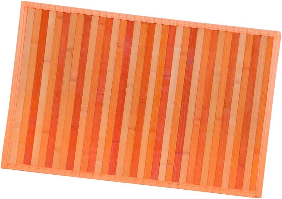 Dywan Bambusowy 50x235 cm Antypoślizgowa Prostokątny Obrus śniadaniowy Pomarańczowy