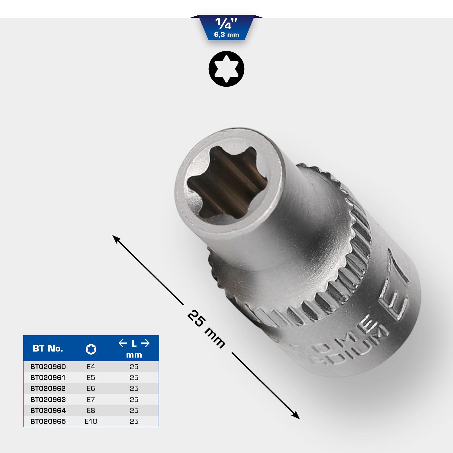 Brilliant Tools Douille Torx E 1/4