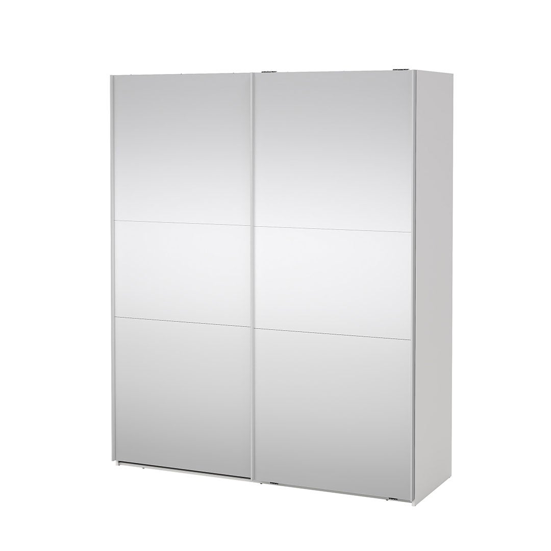 Como szafa przesuwna 2 drzwi z lustrem 180x220cm biały.