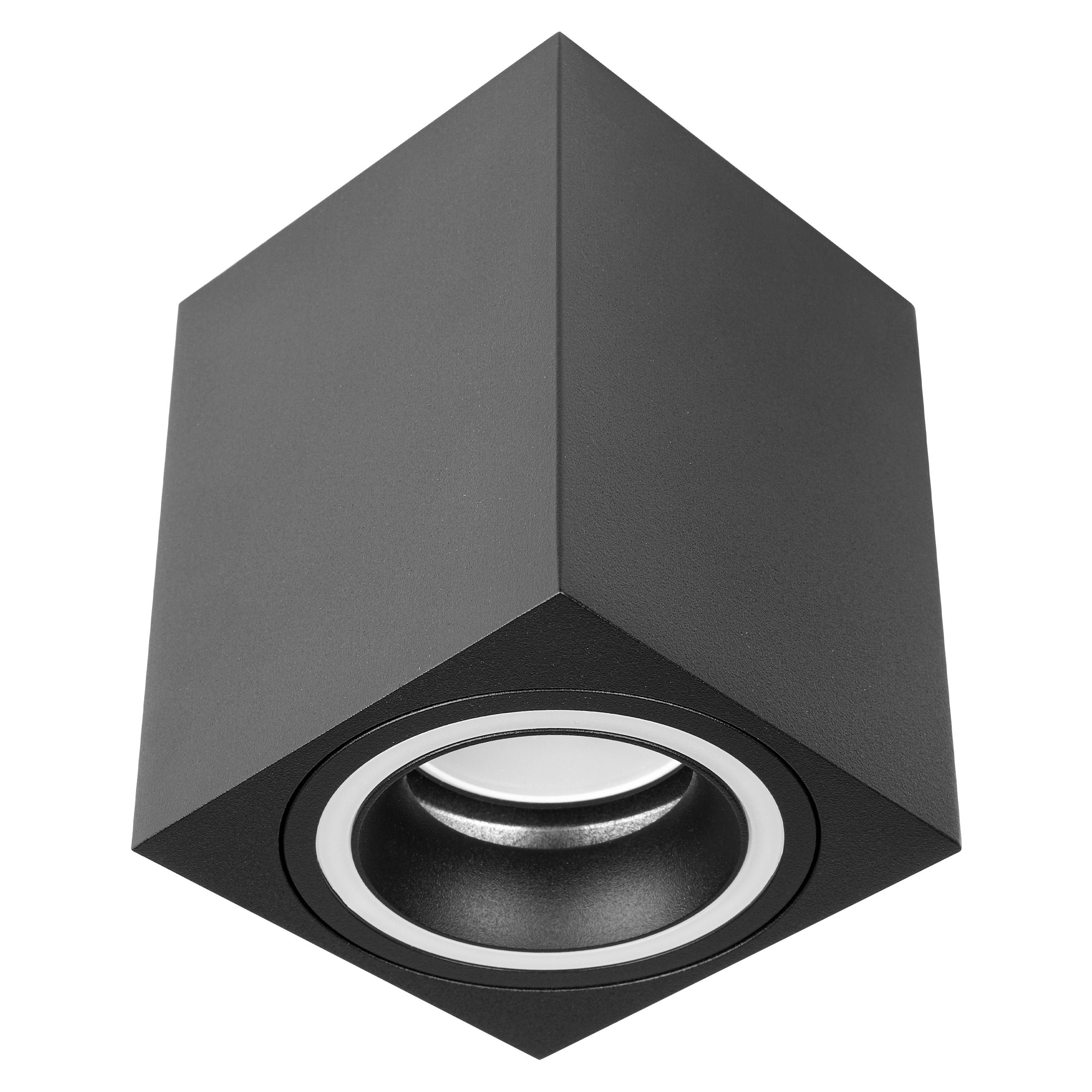 Oprawa natynkowa LED GU10 8x10cm kwadratowa IP20 lampa sufitowa czarna MasterLED