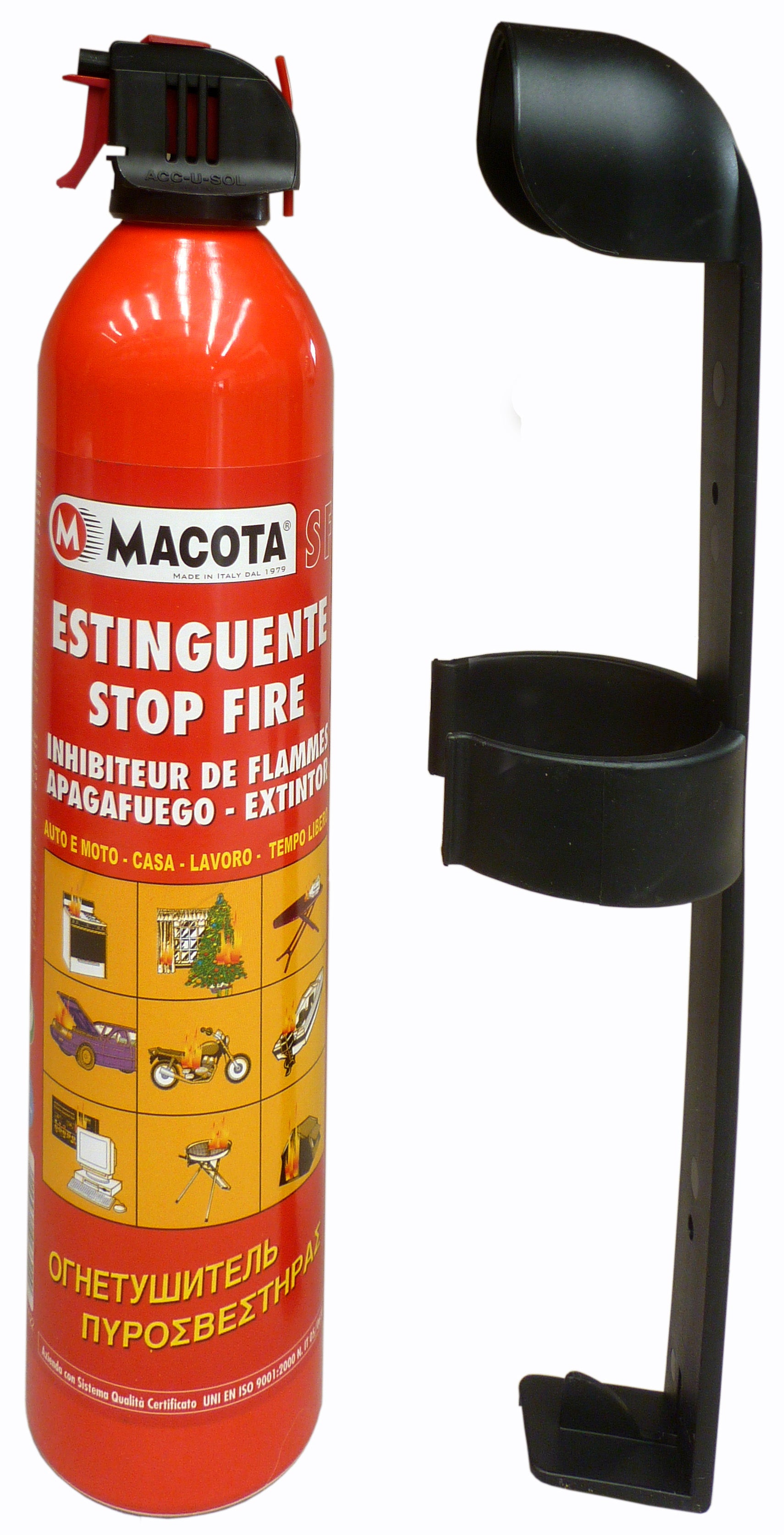 Estintore 1kg ABC Con Supporto - Per Casa, Auto, Moto E Barca - 9