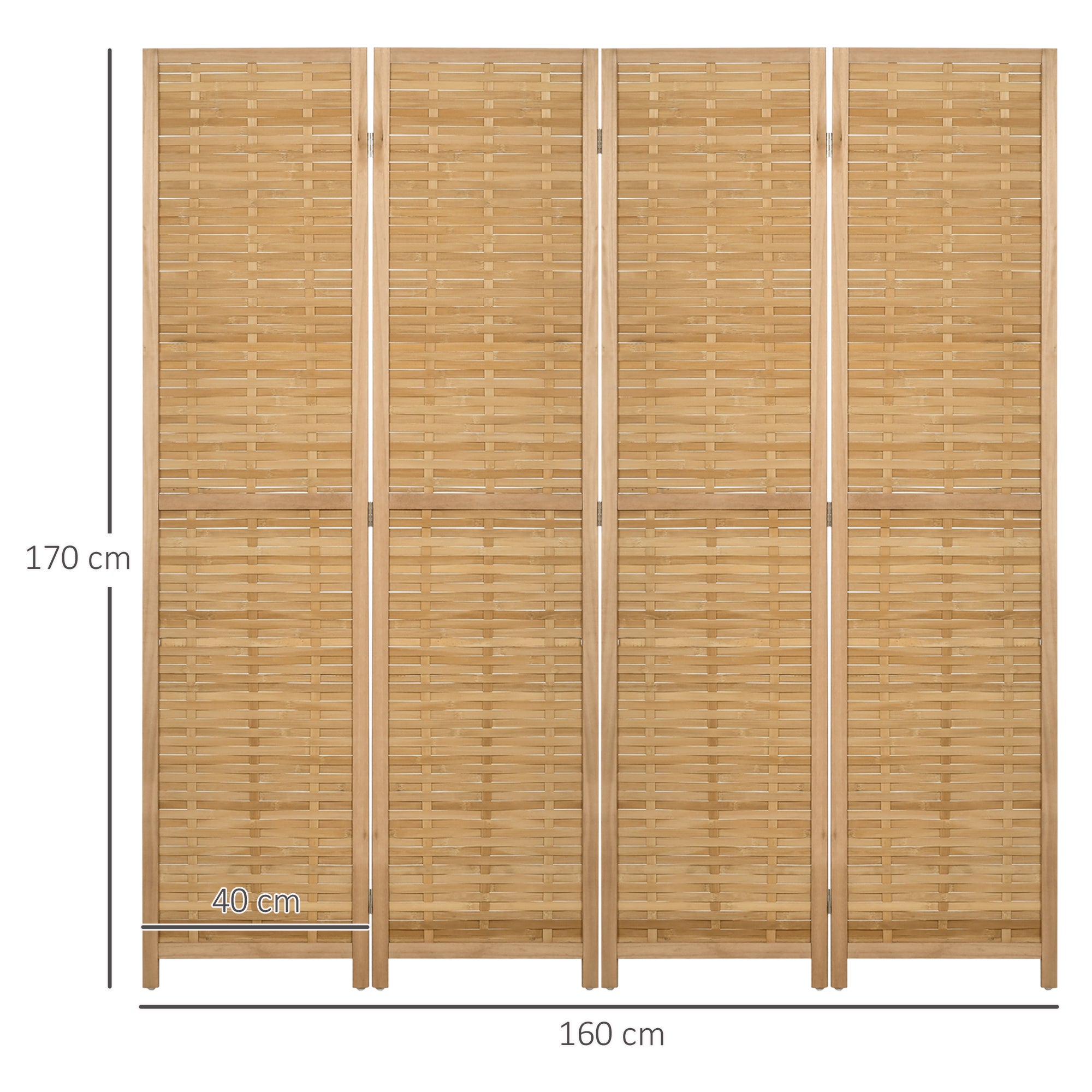 Paravent Bois de bambou HOMCOM - 3