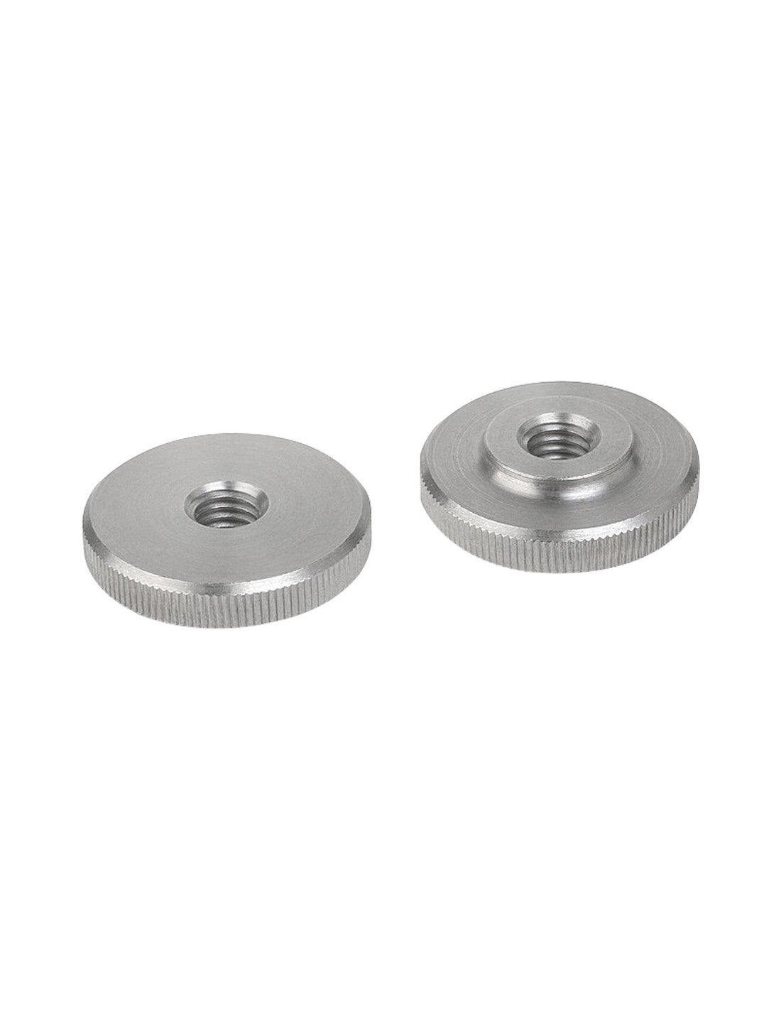 Lot De 5 écrous Moletés Plats M10 DIN 467 - Acier Inoxydable Zingué, Neufs