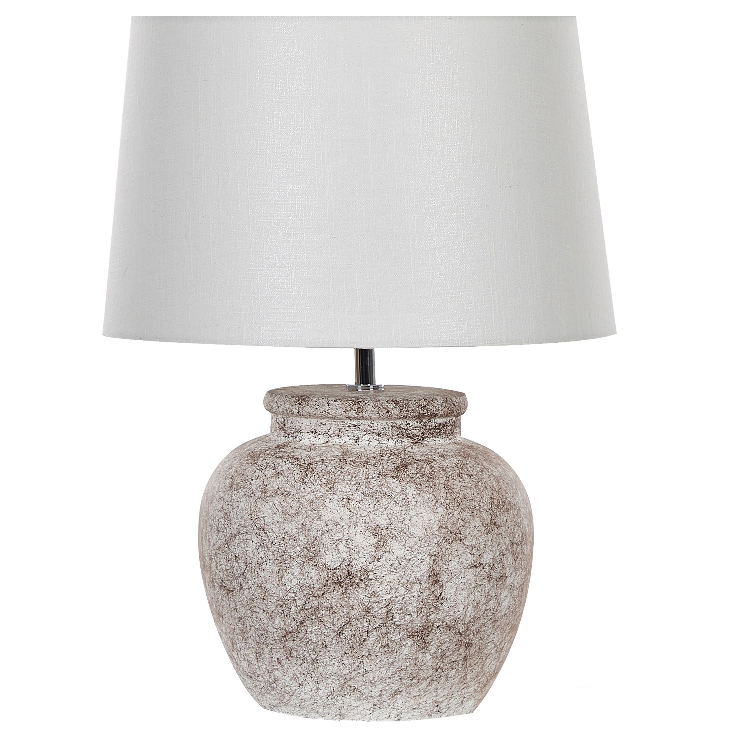 Beliani Lámpara De Mesa Mareb Cerámica Beige , Leroy Merlin