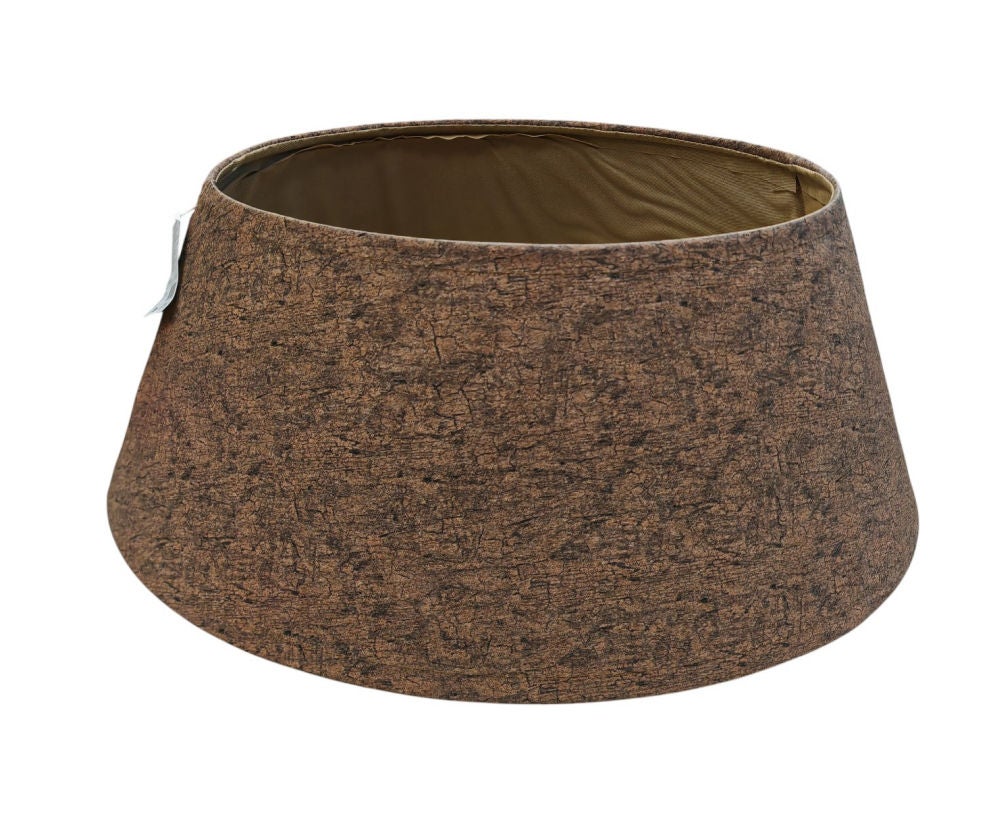 COIL Osłonka na choinkę osłona na stojak choinkowy z tkaniny brązowa 68x25cm - 2