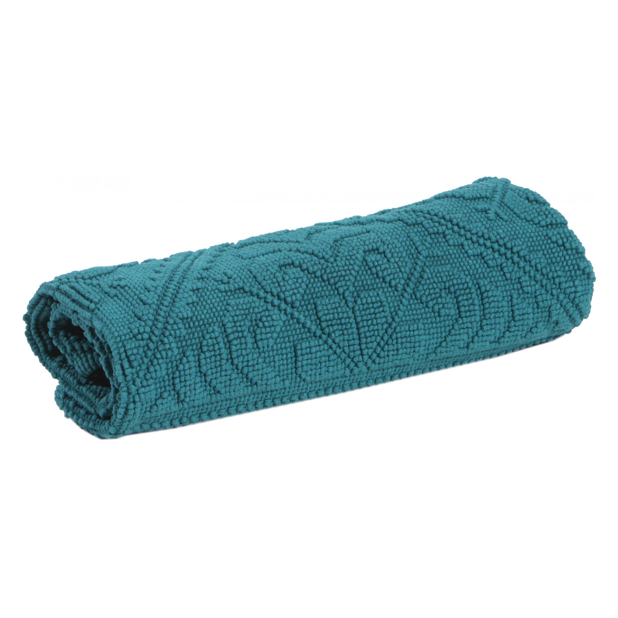 Alfombra de baño enzo pavo real 54 x 64 cm pavo real 54 x 64 cm vivaraise