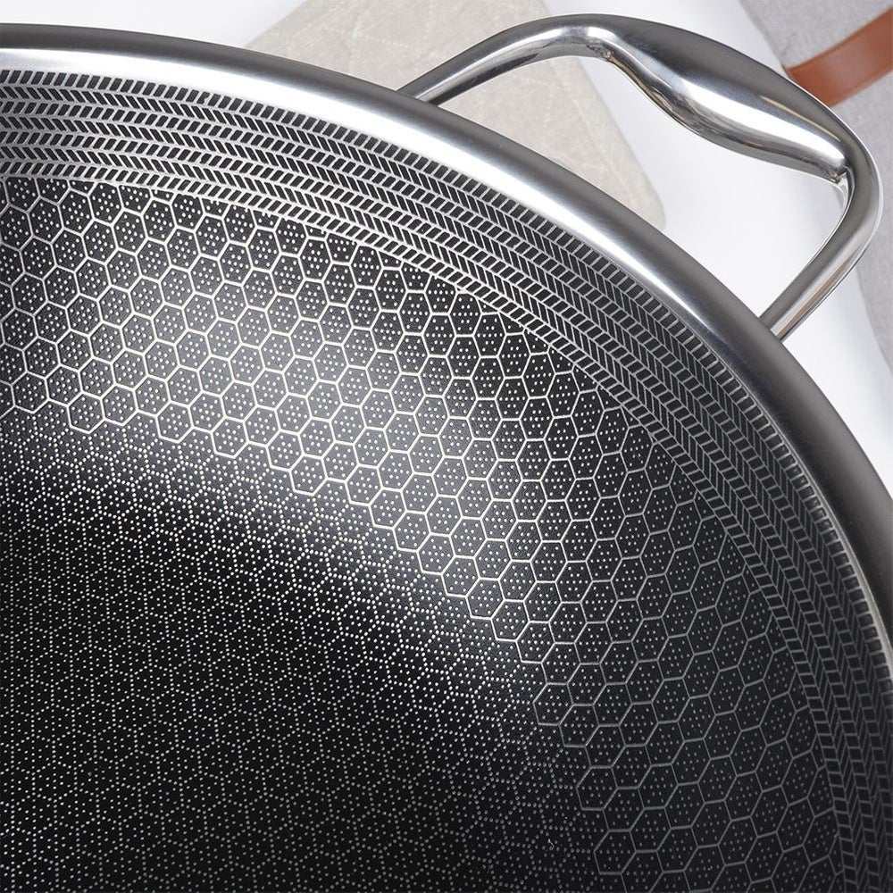 Patelnia wok stalowa nieprzywierająca COOKCELL 28 cm - 6