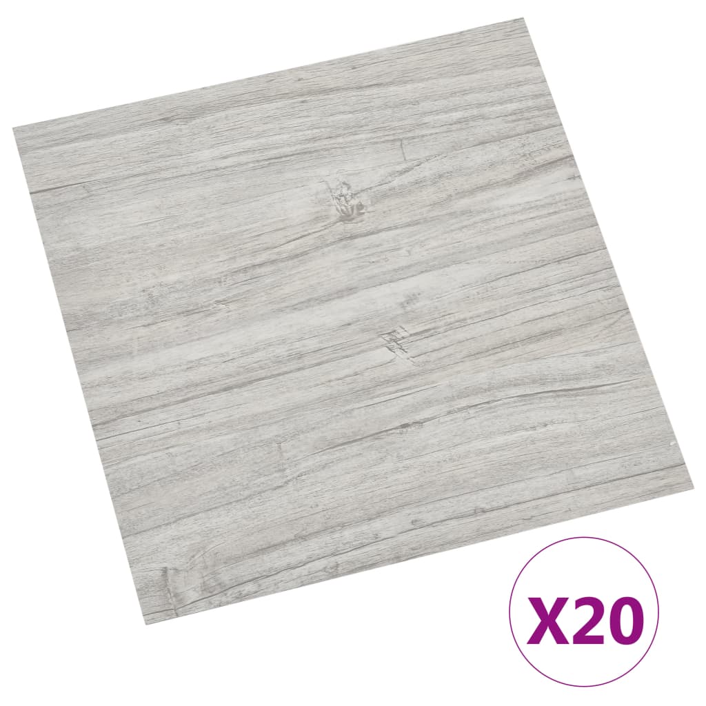 20 piezas lamas de suelo autoadhesivas | tarimas de suelo | tarimas autoadhesivas pvc 1,86 m² gris claro cfw41886