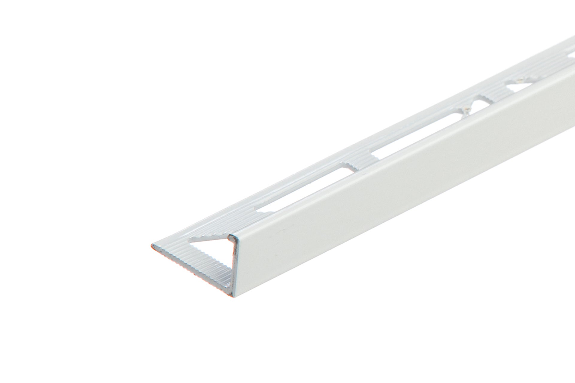 Profil do glazury narożny aluminiowy narożny 10mm Cezar Biały RAL9016 Połysk 2,50m