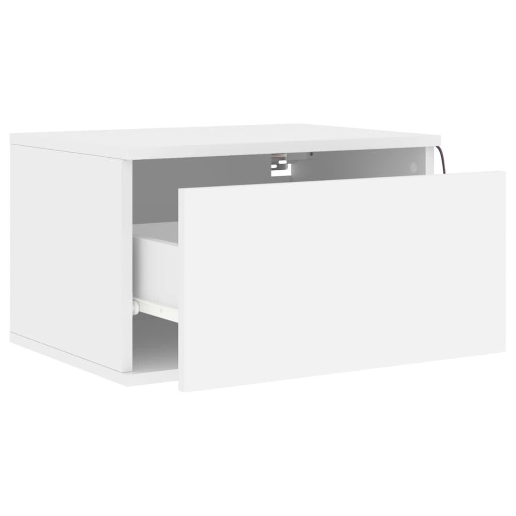 Mesita de noche de pared，Mesilla de noche flotante con luces LED blanco CFW51666 - 6