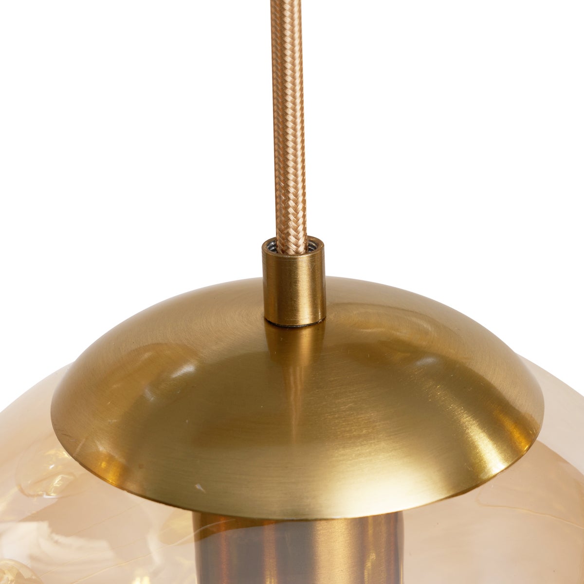 Qazqa art deco lampe suspendue pour table à manger - Douglass - doré/laiton, max. 15w, e27, à 6 lumières, 125cm, idéal pour la - 4