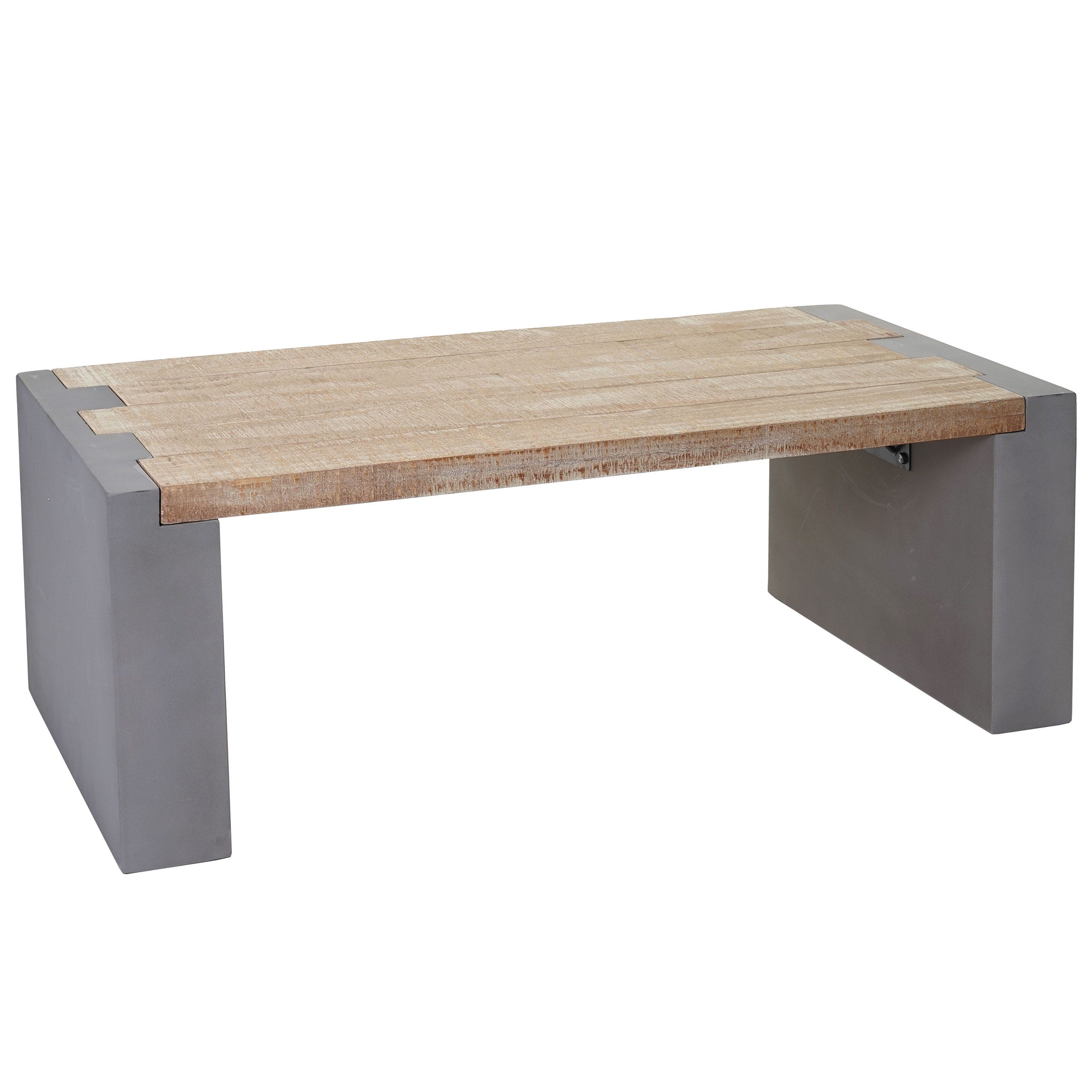 Table A15 Table Basse de Salon HWC-A15, Design Béton Sapin Massif Rustique ...