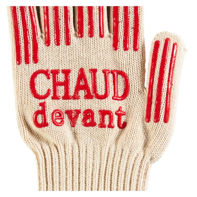 Gant de cuisine anti-chaleur coton et silicone - 4