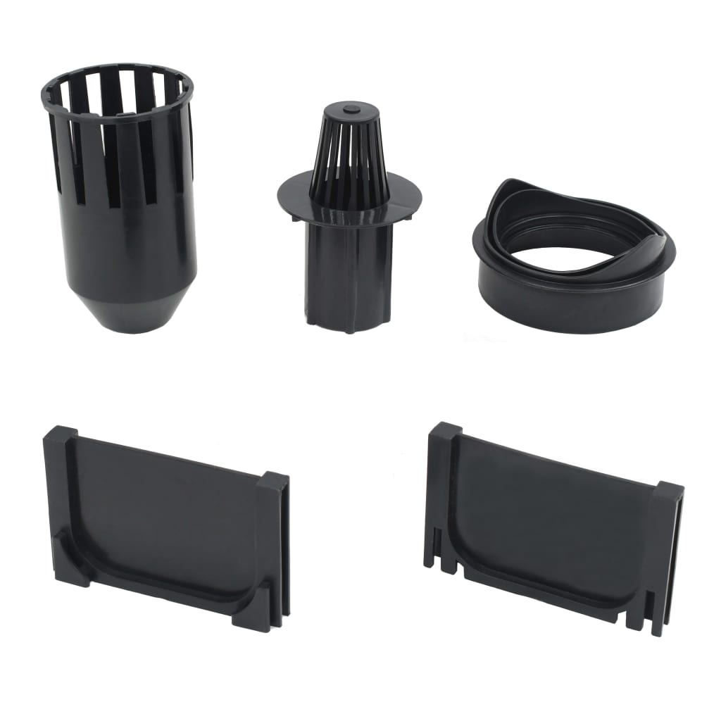 Set di tre canali di drenaggio in plastica 3 m nero 02_0003068 - 5