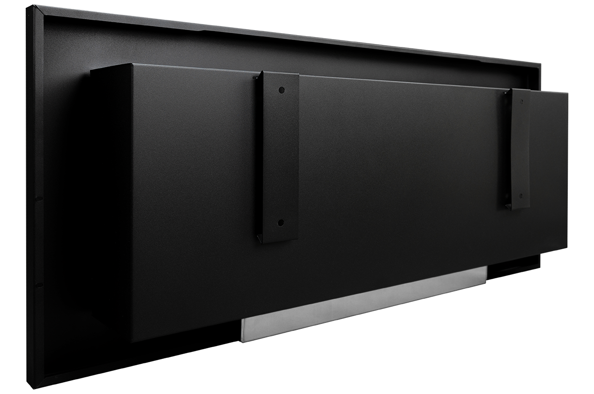 Chimenea de bioetanol Livorno negra de pared o empotrada L 90 x P 12 x H 40 con cristal - 7