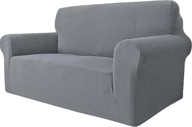 Canapé à 3 places Gris clair 180 cm Velours REO26355