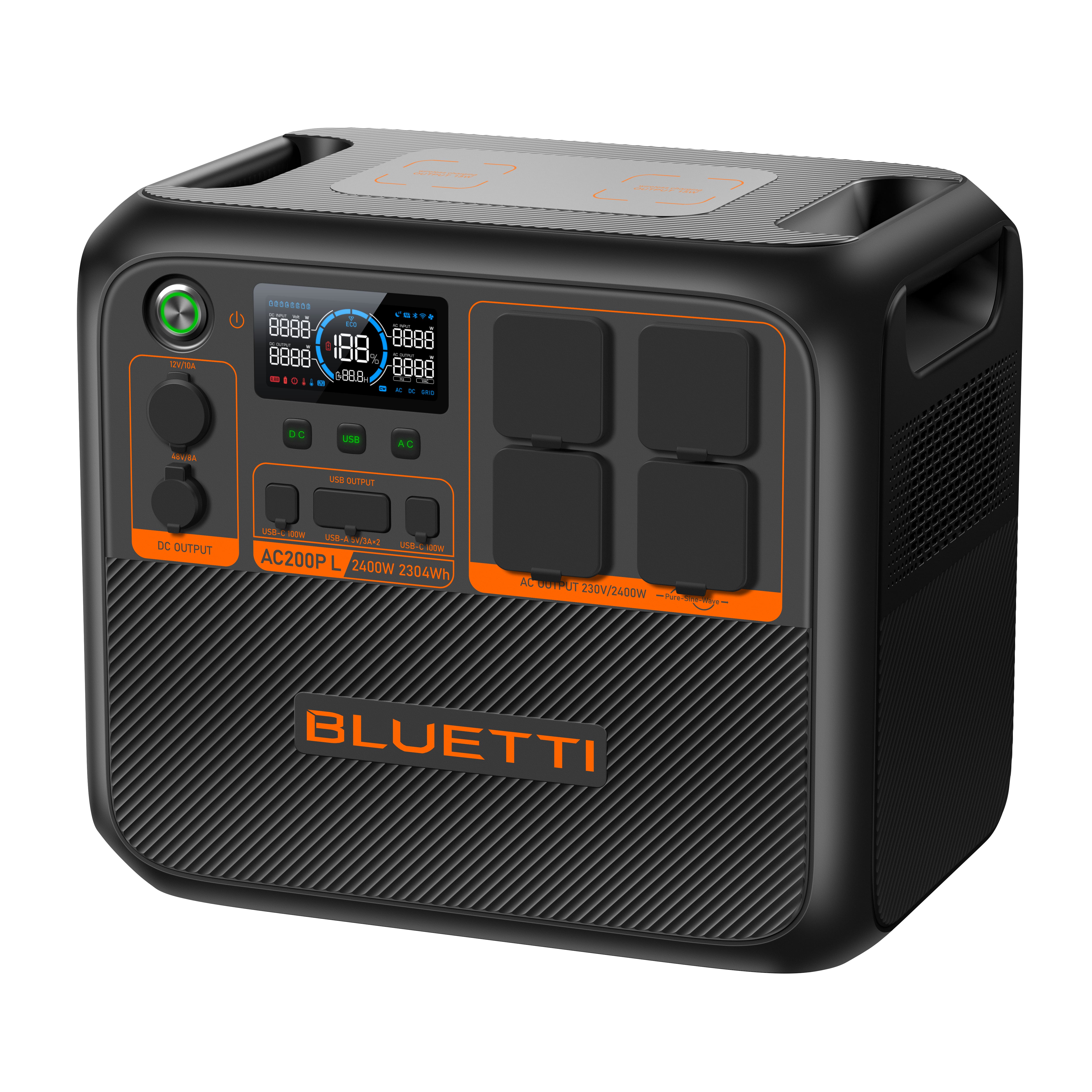 Kit BLUETTI AC200PL avec Panneau Solaire 100W - Batterie 2304Wh, Générateur solaire 4x2400W - 3