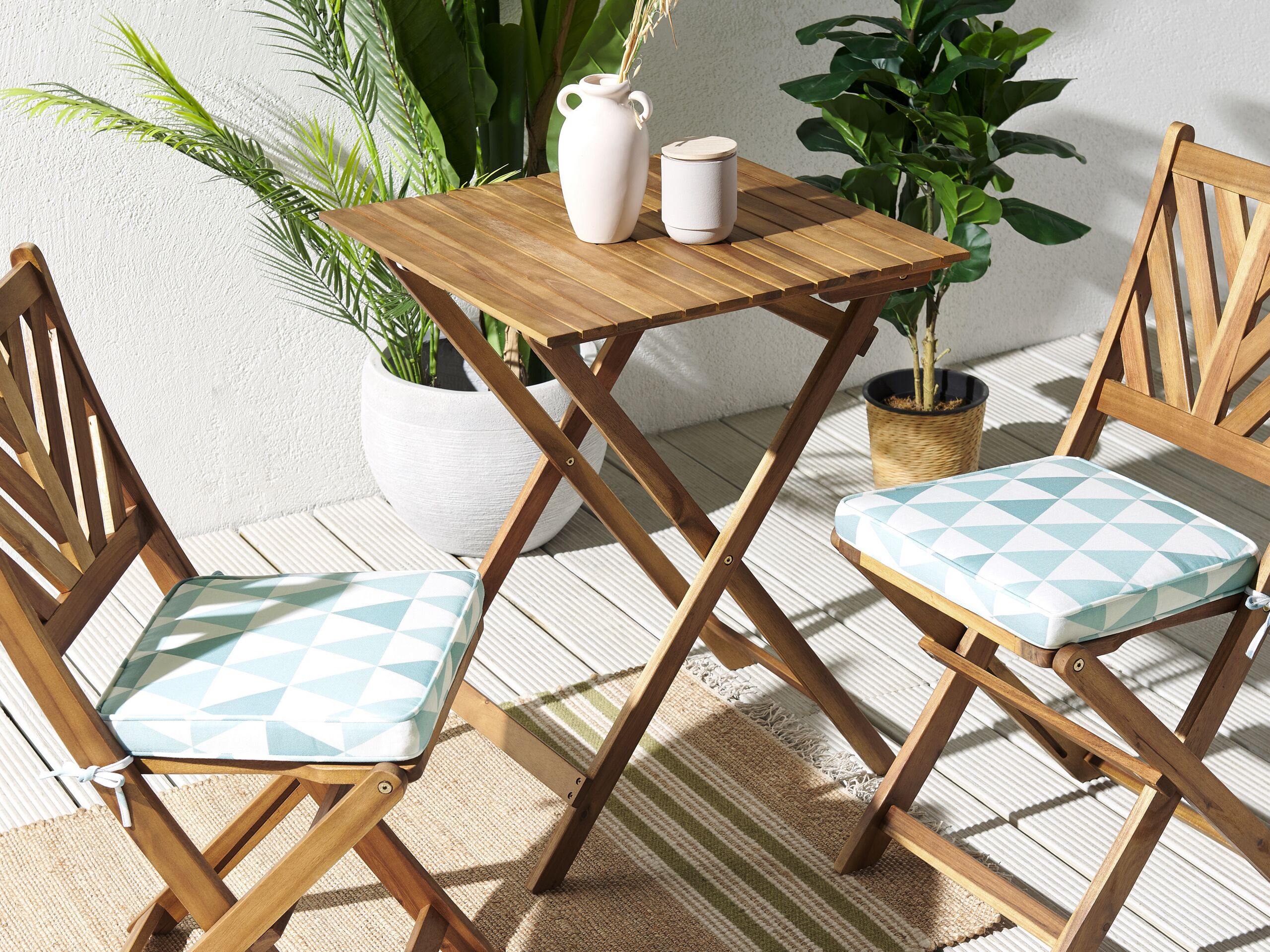 Set di 2 cuscini per sedie TERNI 37 x 34 cm Azzurro - 2