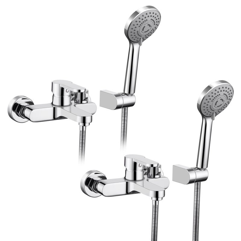 LOVHAUS Zestaw baterii wannowej z 3 trybami natrysku, bateria wannowa jednouchwytowa