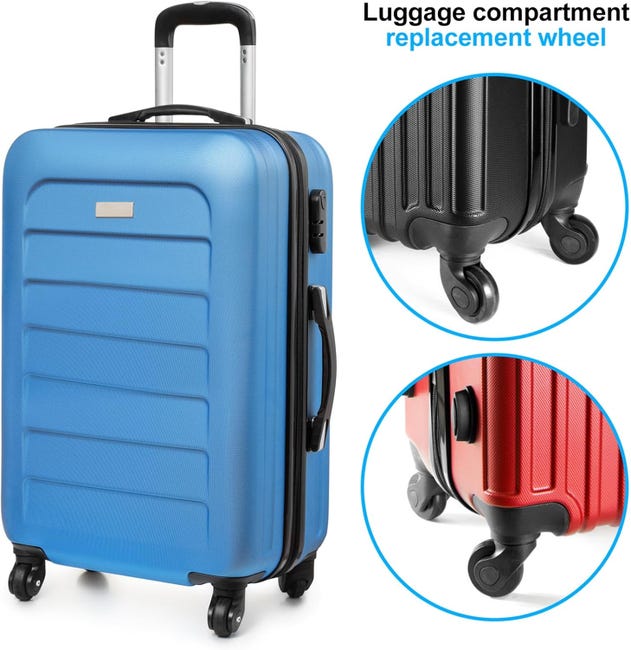 Lot De 4 Roues De Rechange 50 Mm X 23 Mm – Roulettes Valise Caoutchouc Silencieuses Et Résistantes Pour Chariot, Brouette Ou Bagage