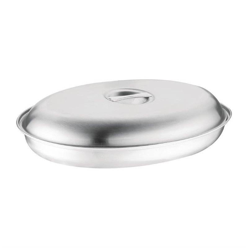 Couvercle Inox Rectangulaire Steelpan - 40x28 Cm - Compatible Tous Feux - Neuf