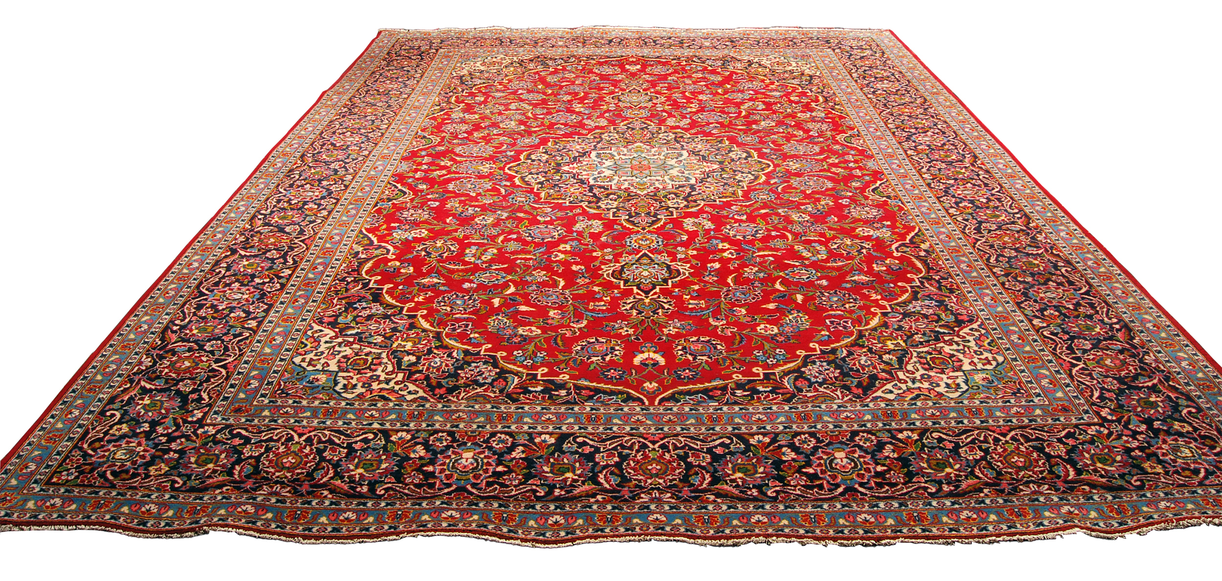 Alfombra oriental original hecha a mano, medida: 375x285 cm con certificado de autenticidad