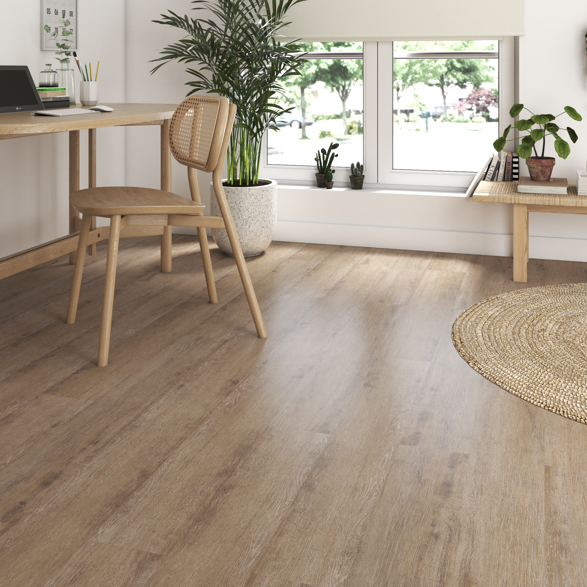 Artens - medio xl lamas de pvc clip-on con subcapa integrada - efecto madera de roble - espesor 4,5 mm - 1,98 m²/ 9 lamas - hoosier