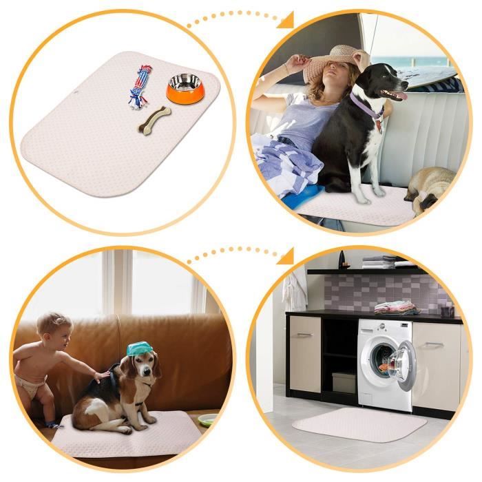 Alèse Lavable - 50x70cm - Absorption Élevée - Lot de 4 Tapis pour Chiens - 4