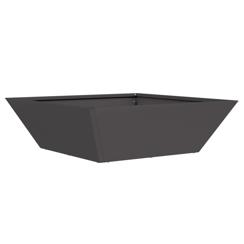 Doniczka ogrodowa 5 pcs Czarny 50 x 50 x 15 cm Stal zimnogięta vidaXL