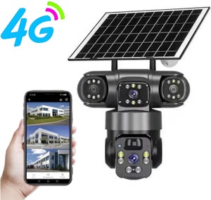Telecamera 4G GNCC Con Pannello Solare E SIM Inclusa – Video 2K, Visione Notturna A Colori, Audio Bidirezionale, PTZ 360°, Scheda 32 GB, IP66 Per Esterni
