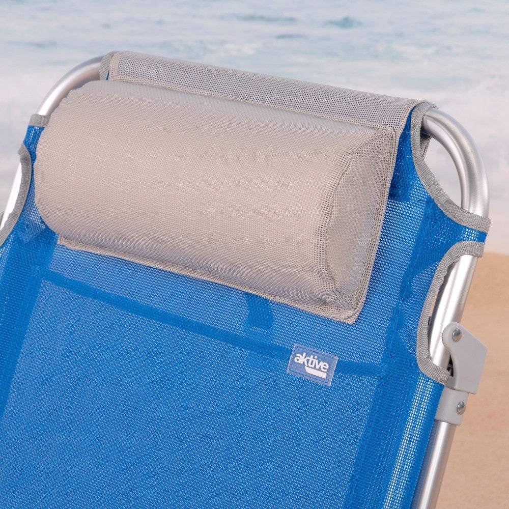 Cadeira de praia de 4sições com almofada e bases para cs Aktive - 5