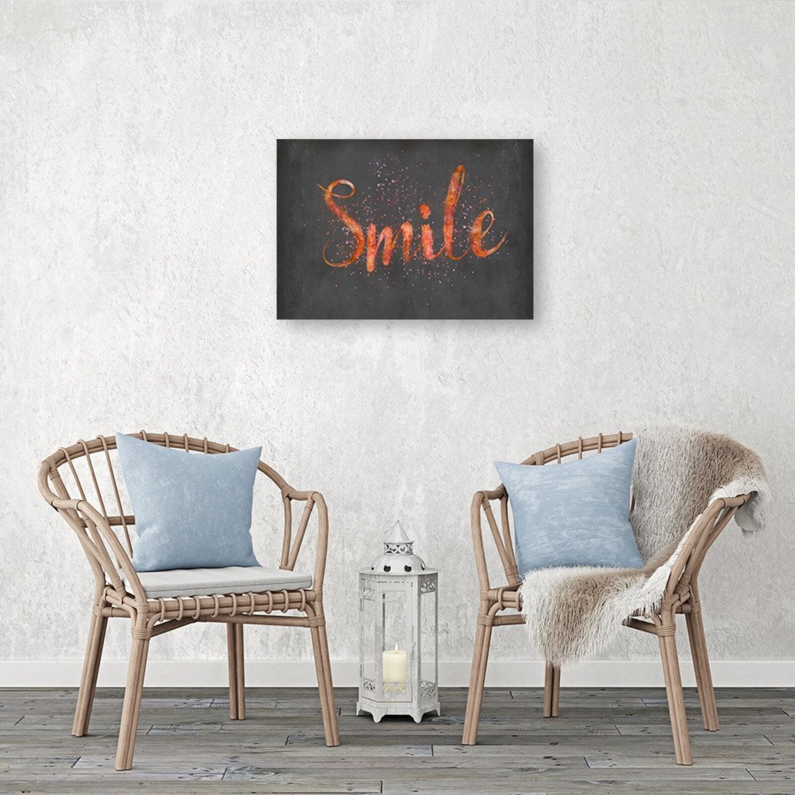 Tableau sourire de bois - 60 x 40 cm - 3