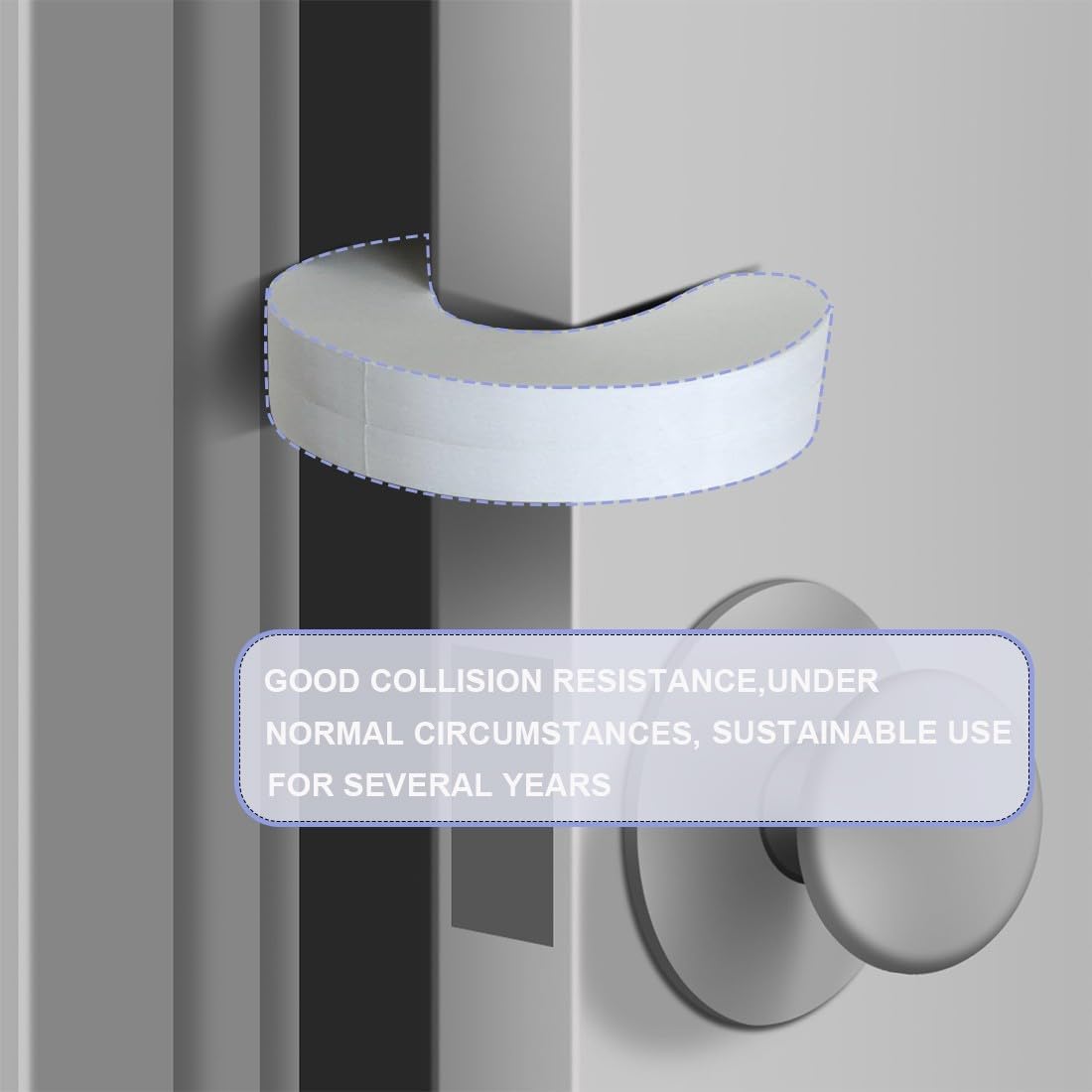 Bloc Porte Securite Bebe, 6 pcs Bloque Porte Bébé, Cale Anti Pince Doigt pour Fenetre Sécurité, Amortisseur Stop-Porte Mousse Enfant - 4