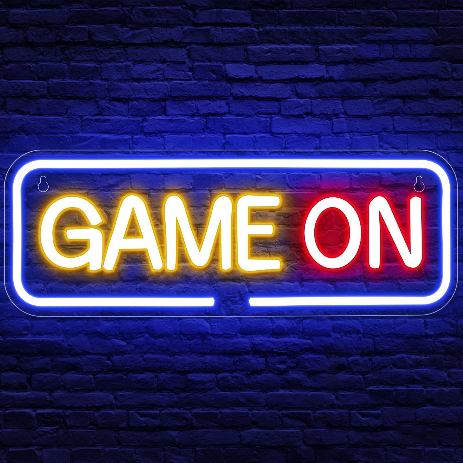 Neon do gier, dekoracja ścienna z panelem LED do gier, kolorowe neony zasilane przez USB, prezenty dla nastoletnich graczy
