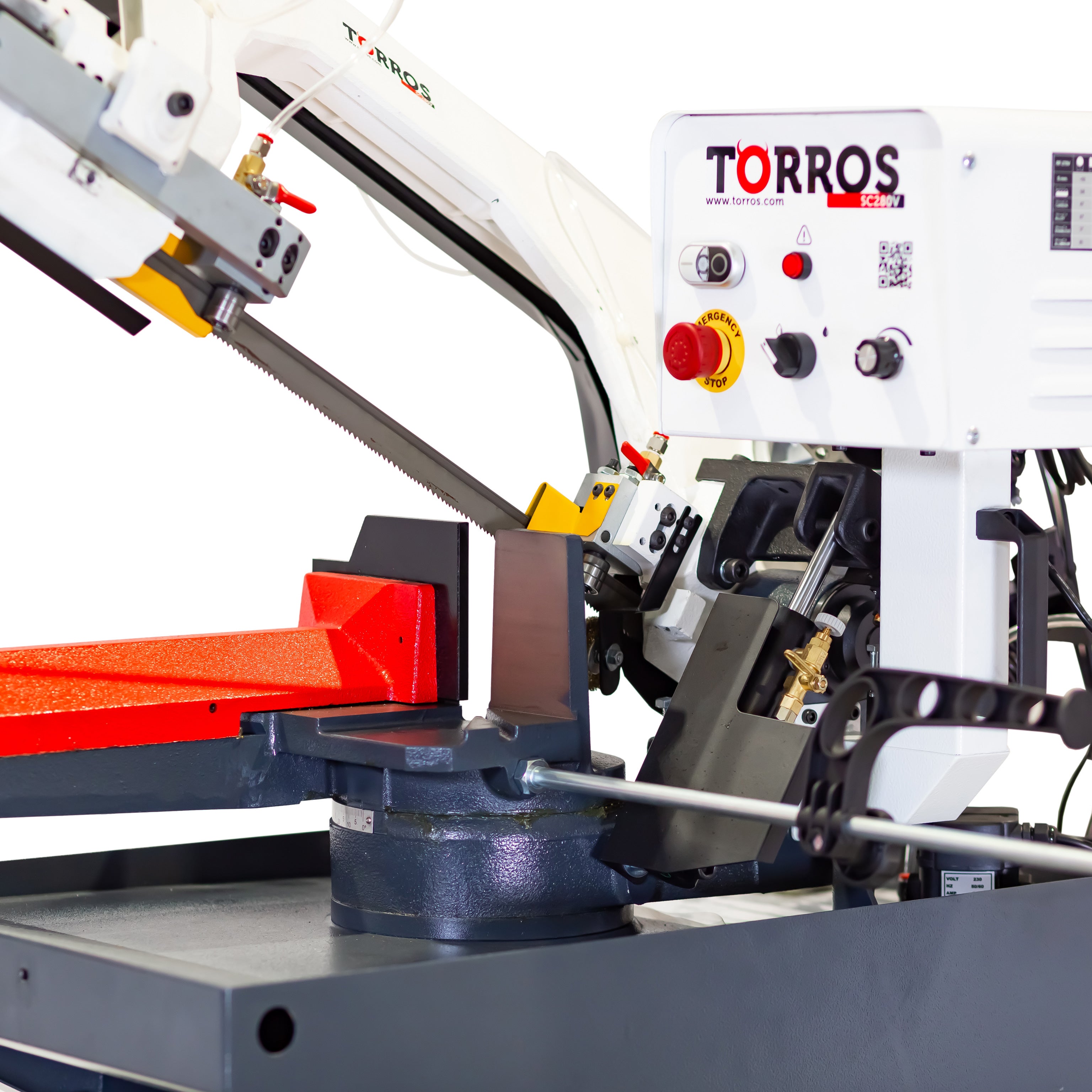 Scie à ruban pour métaux 0-60 capacité ronde 225 mm 1,11 kW 230V vitesses variables 20-80 m/min hauteur lame 27 mm Torros SC280V 230V - 3