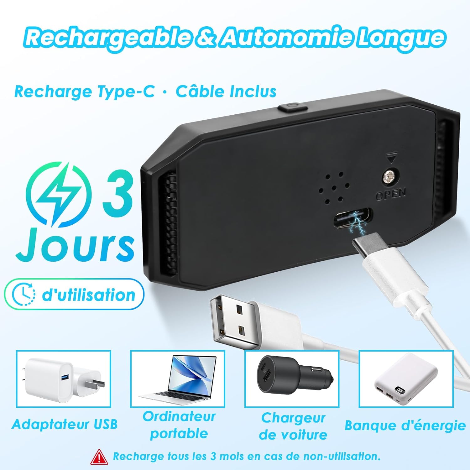 Collar antiladridos para perros con modo de sonido y vibración, detección inteligente de ladridos. - 4