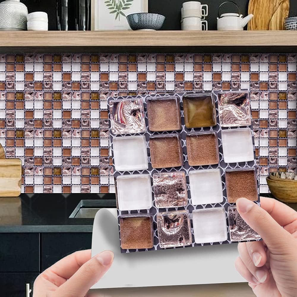 30 sztuk samoprzylepnych naklejek ściennych do płytek ceramicznych i marmurowych, naklejki do łazienki i kuchni, wodoodporne, samoprzylepne, 3D mozaik