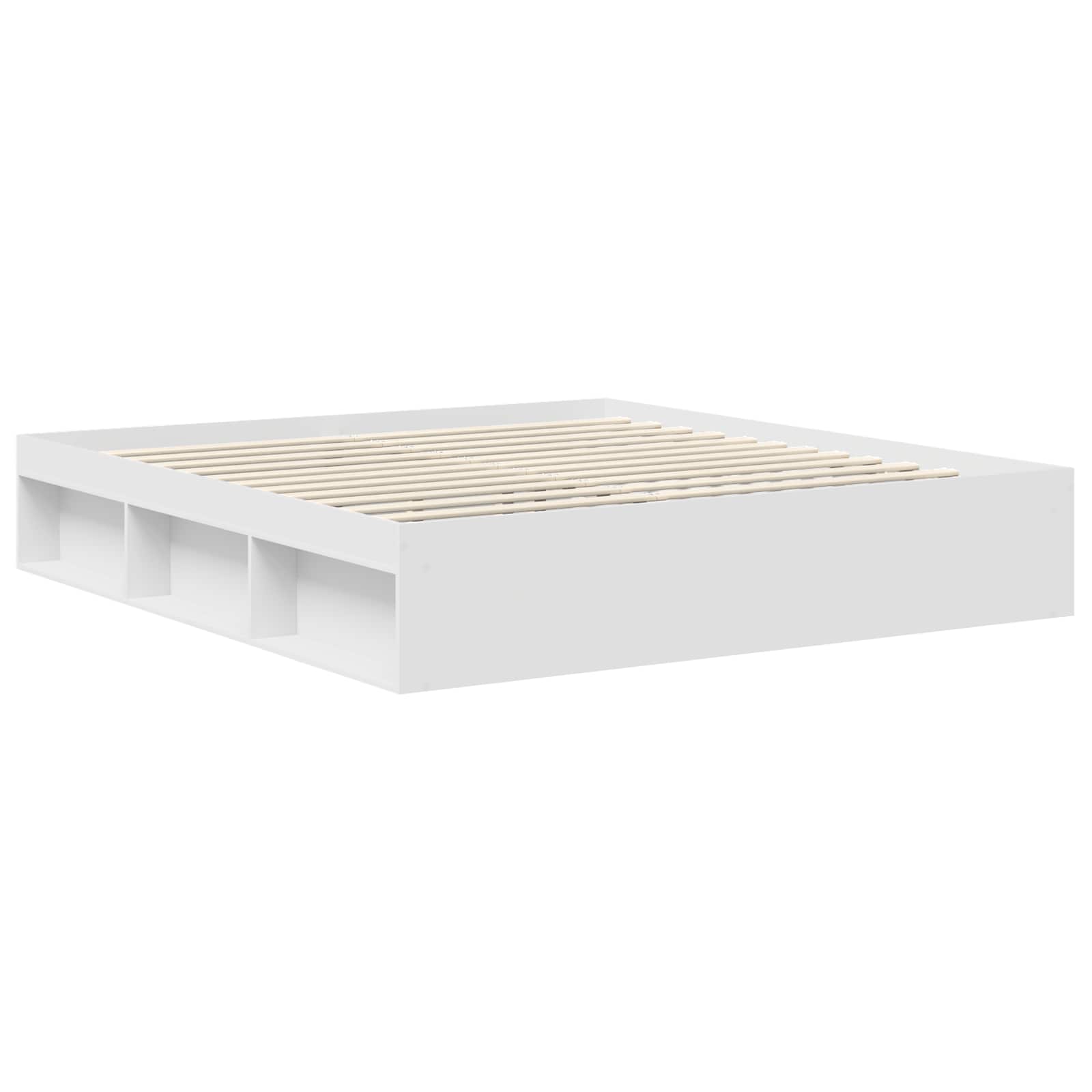 Cadre de lit Blanc 180 x 200 cm Pin massif - 5