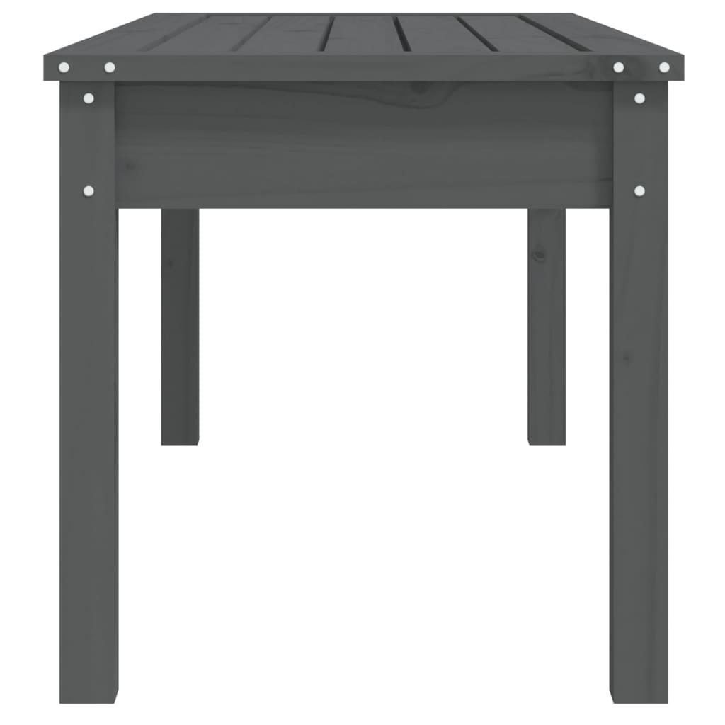 Banc de jardin meuble de patio d'extérieur terrasse 109 x 44 x 45 cm bois massif de pin gris 02_0011725 - 3