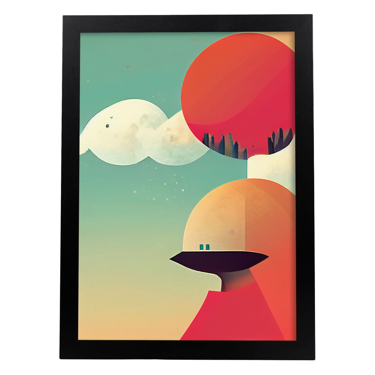 Poster Art Mural 50x50 Cm – Portail De Jardin Fantaisie, Décoration Murale, Motif Fantastique ARTTOR